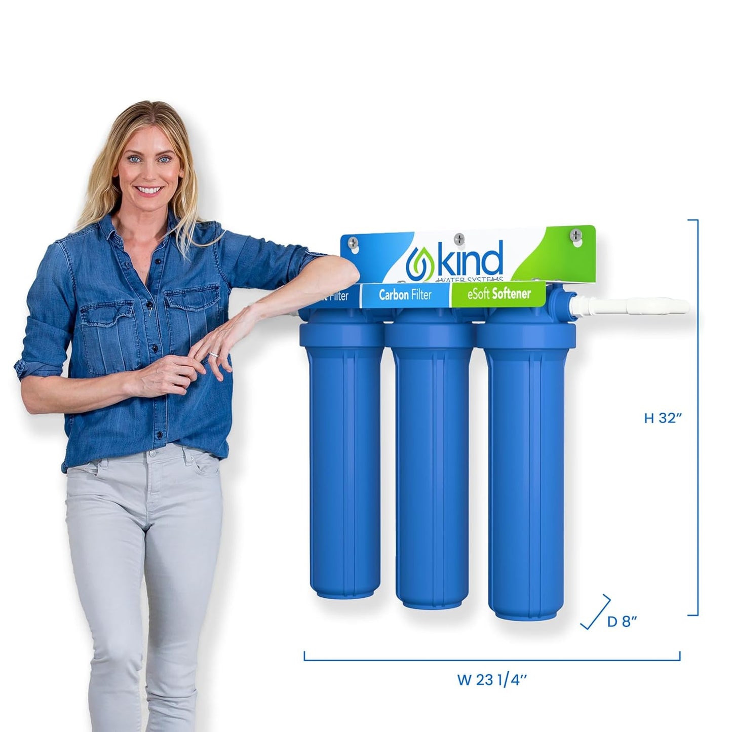 E-3000 Whole House Salt-Free Water Softener & Filter for City Water