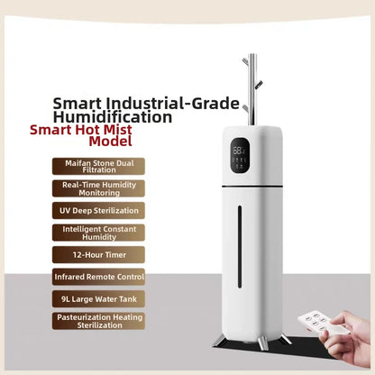 9L Ultra-Large Capacity Warm Humidifier Intelligent Constant Humidity +UV Sterilization WIFI Control Bedroom Living Room Office