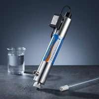 UV Water Filter Whole House, 3/4" MNPT 55W Water Purifier System for Whole House Water Purification,12 GPM, 120V, 1500H Lamp Life, +1 Extra Lamp — Studio Shot
