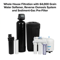 Whole House Filtration with 64,000 Grain Water Softener, Reverse Osmosis System and Sediment-Gac Pre-Filter — Studio Shot